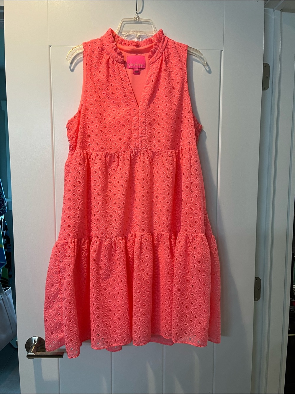 Lilly Pulitzer Medium Novella Swing Coral Eyelet dress